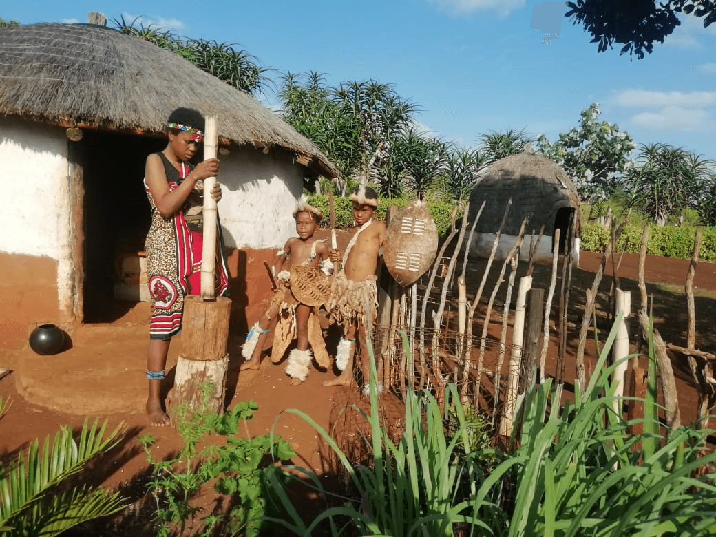 Portrait of a Zulu cultural guide at Mzamo's Cultural Village & Homestead
