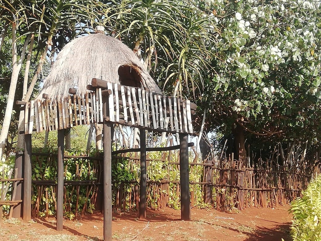 Mzamo, founder of Mzamo's Cultural Village & Homestead, at the traditional Zulu homestead in Hluhluwe